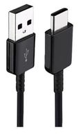 USB-A zu USB-C Strom + Daten Kabel 1.0m black für Smartphone