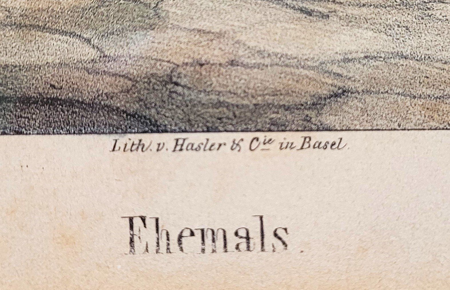 Stiche: Hieronymus Hess: Seltene Karikatur "Ehemals" Basel ca. 1840 – Gebraucht aus Basel von Roberto002 2