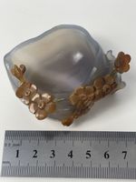 Pinselreiniger Achat/Chalcedon Blüten