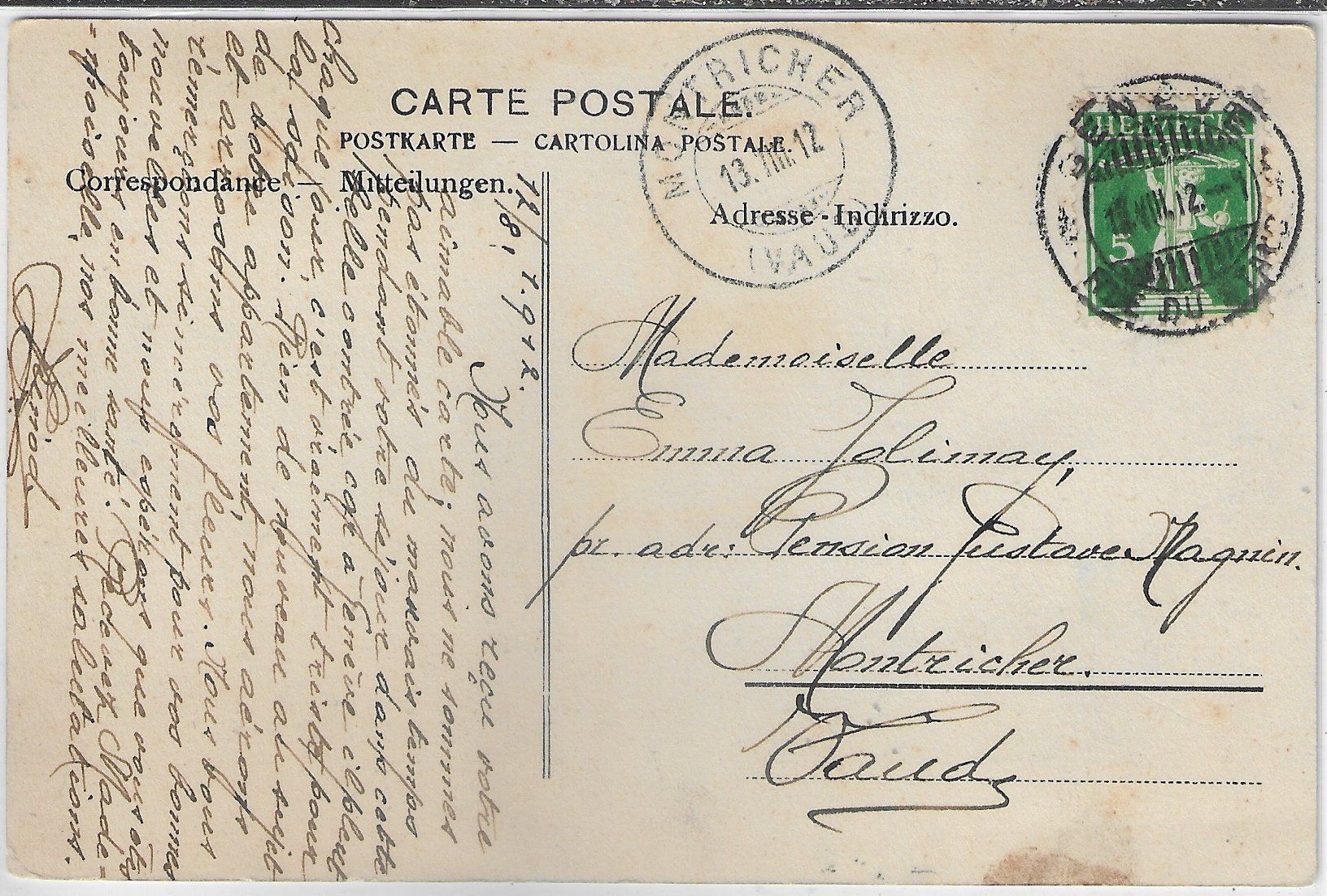 Cartoline postali: Servion - Vue generale – Usato da Ettingen venduto da Kartenplanet 1