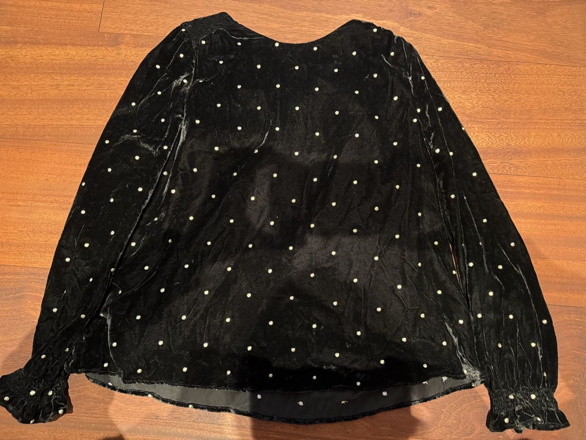 Sezane Camicette: Sezane Bluse Schwarz / Gold – Usato da Küsnacht ZH venduto da Bpn18