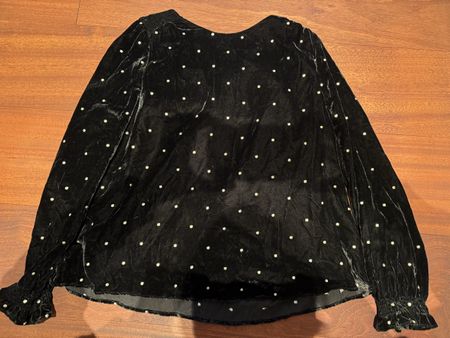 Sezane Bluse Schwarz / Gold