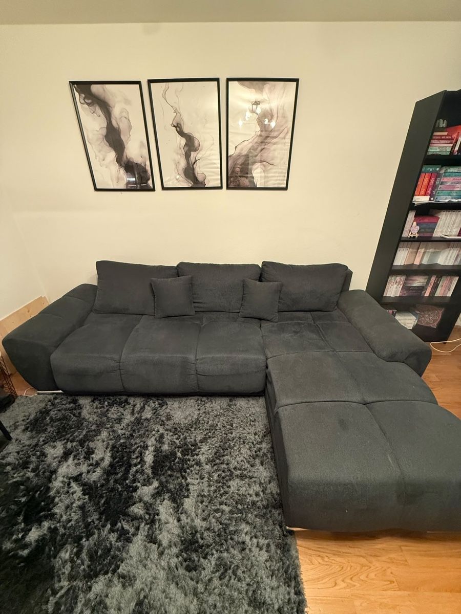 Sofas: Ecksofa Anthrazit mit Schlafunktion & Stauraum  – Gebraucht aus Basel von AninaAti 1