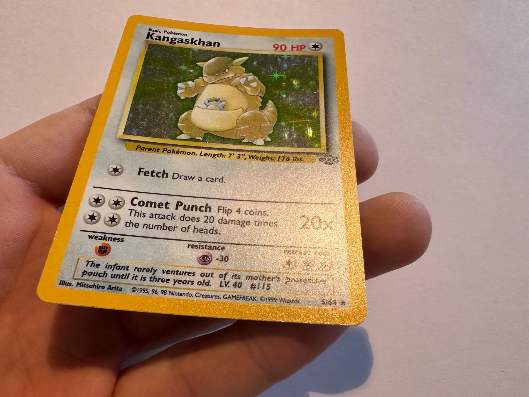 Pokémon Carte collezionabili: Kangaskhan holo Jungle EN – Usato da Hagendorn venduto da Pokecollectorch 2