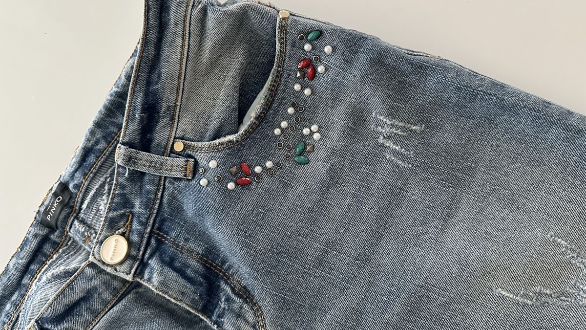Pinko Jeans: Pinko Damenjeans Destroyed Gr. 29 Strass – Usato da Grenchen venduto da ylo_8mlq 3