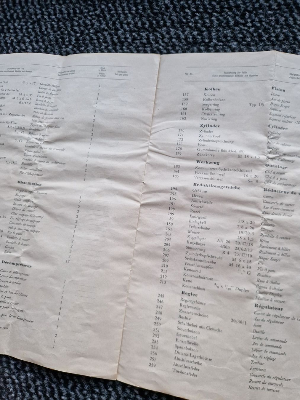 Aebi Trattori: Original Anleitung / ET-Liste Universal Motor D2 Motormäher – Usato da Dürnten venduto da Bachtel84 4