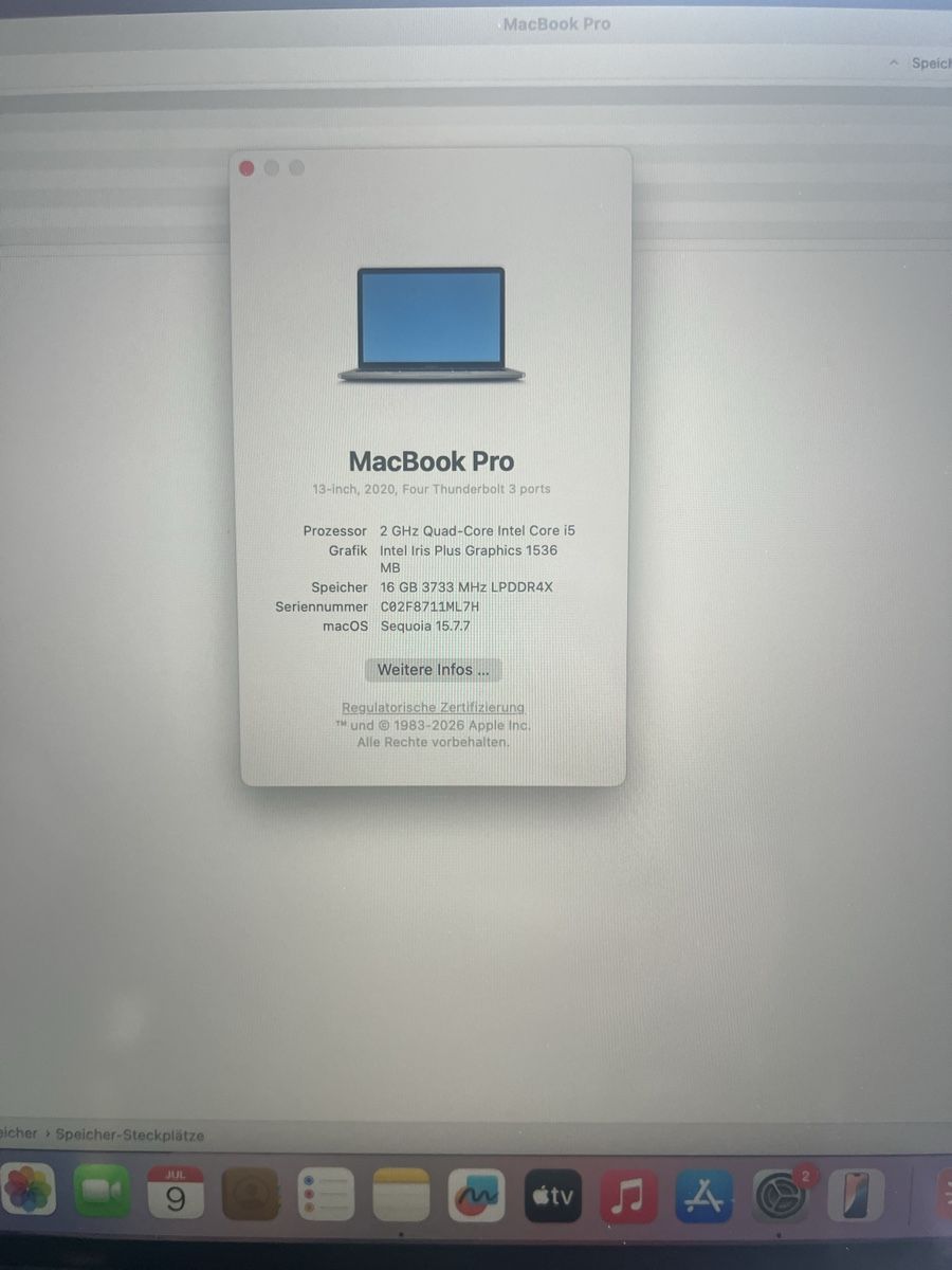 Apple Notebooks: Macbook Pro 16 GB RAM | 512GB SSD – Neu (gemäss Beschreibung) aus Küssnacht am Rigi von ric_27vw 2