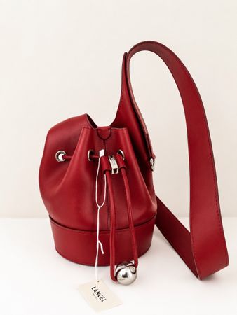 Lancel Red Leather Bucket Bag,  Must-Have!
