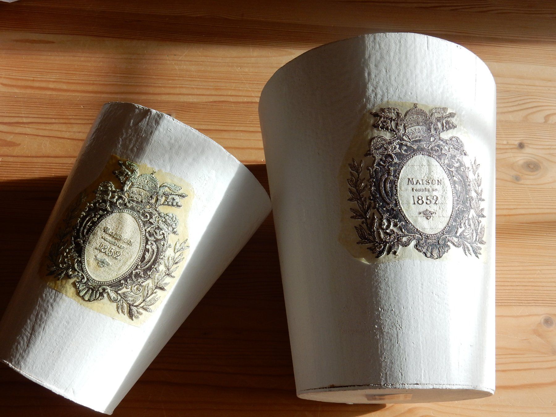 Vasi per fiori: 2x Set Cachepot Übertopf shabby chic Stil NEU speziell – Nuovo e nell'imballaggio originale da Jona venduto da simongarden 8