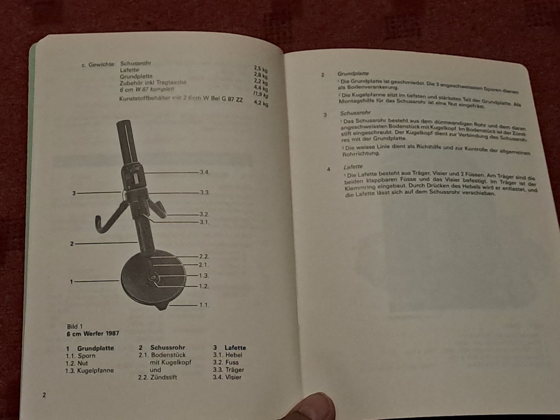 Livres: Reglement " Der 6 cm. Werfer 1987 " – D'occasion à St.Gallen par Infanteriewerk