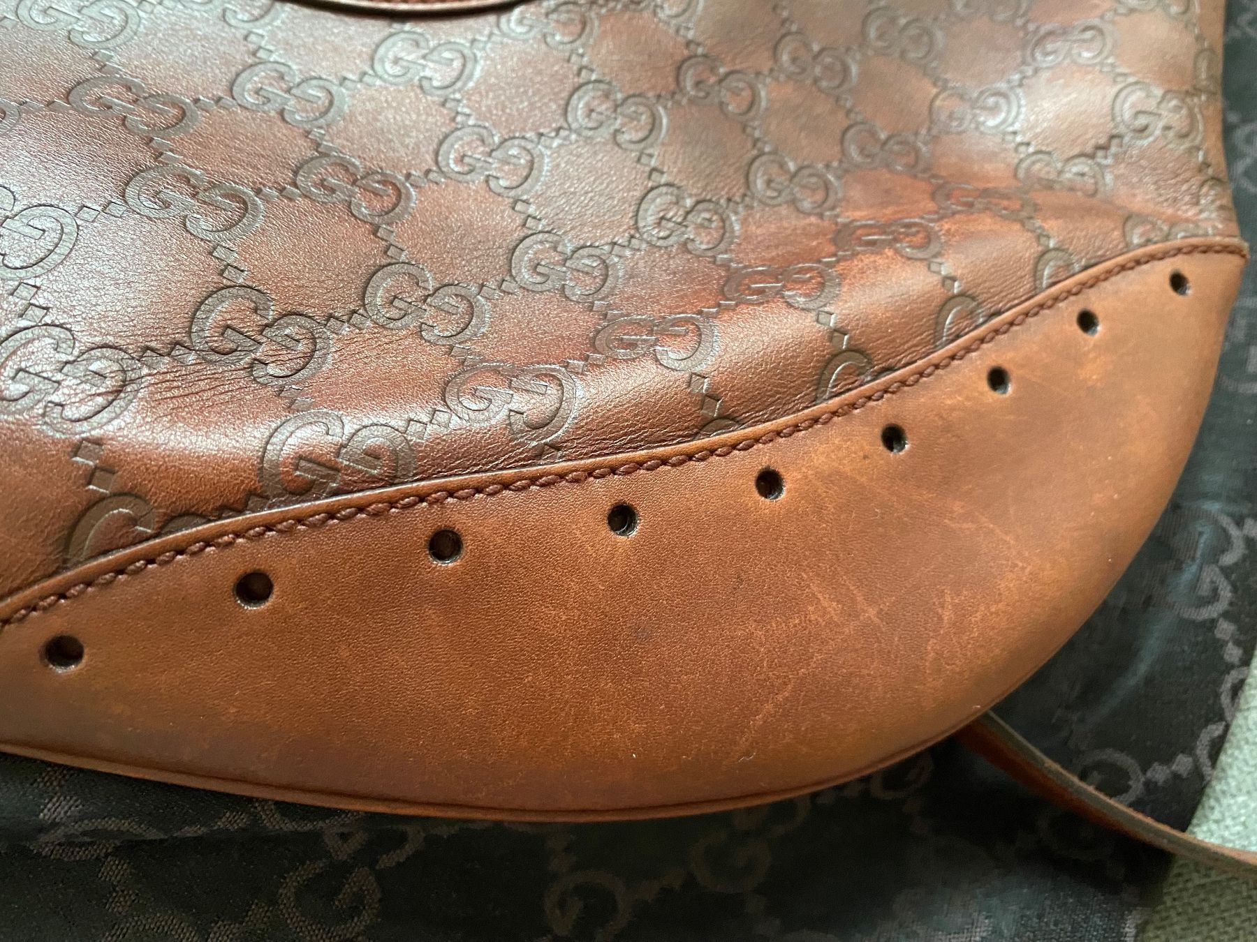 Gucci Borse: Guccissima Shoulder Bag, Leder braun – Usato da Zürich venduto da Scheidegg1 8