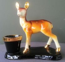 Vallauris Rehkitz, junges Reh, Keramik 16.5 cm hoch, um 1950