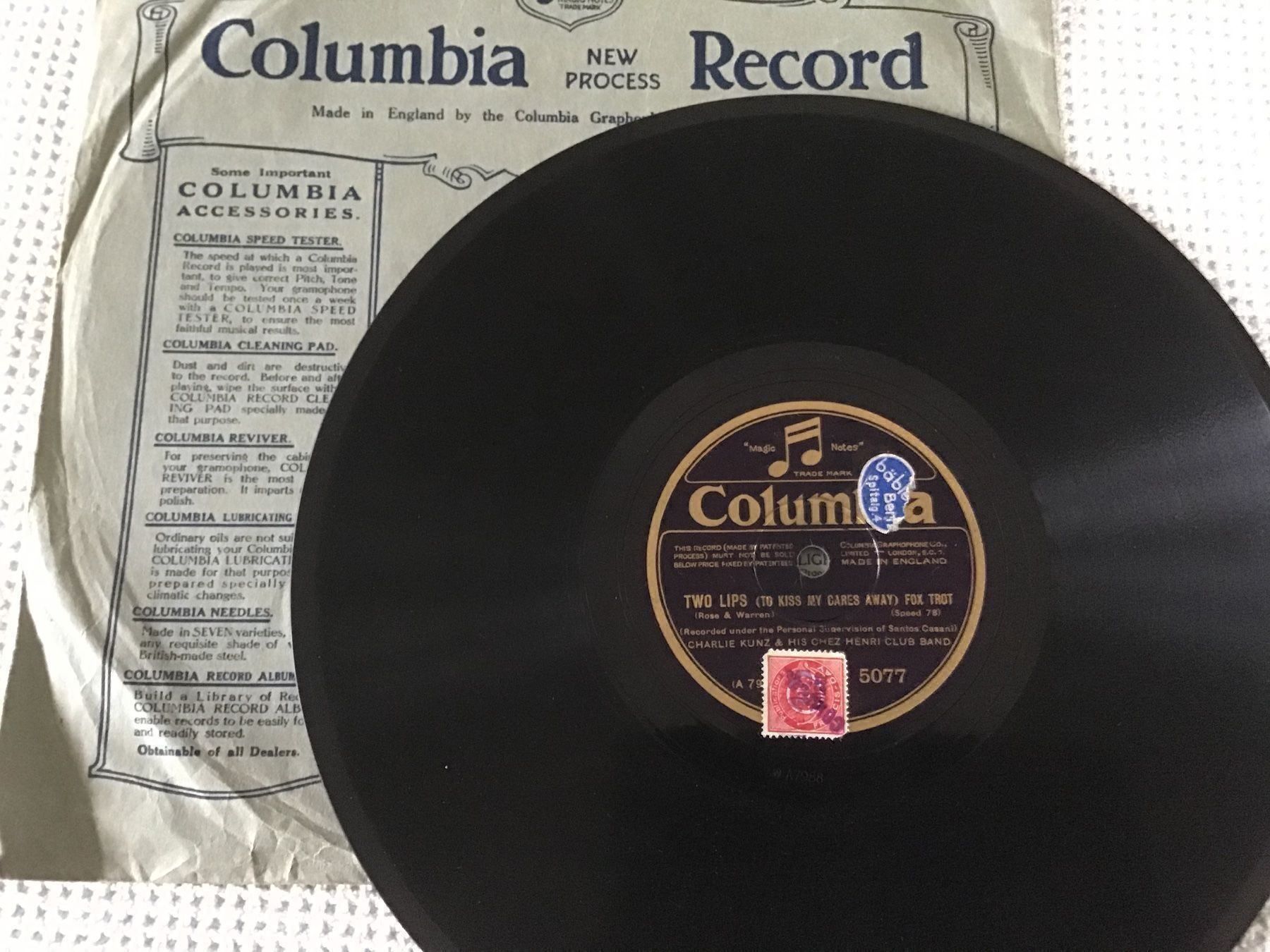 Dischi in vinile: 3 Schellackplatten  Ed.Bell+Columbia – Usato da Oberdorf NW venduto da Walenstock01 1