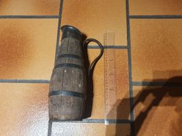 Carafe bois vintage tonneau