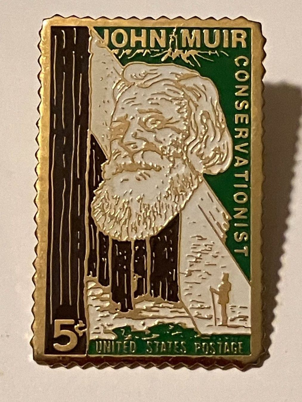 Placchette & Badge: 1 Pin John Muir Conservationist – Usato da Basel venduto da djwwpp