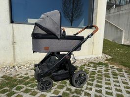 Hartan Kinderwagen Racer GTX R1 GTX grau mit Zubehören guter