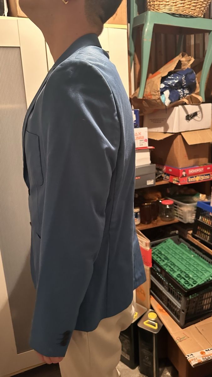 Giacche: Afield Blazer aus 100% Baumwolle, Größe 4, Stahlblau – Usato da Basel venduto da m_carrino 1