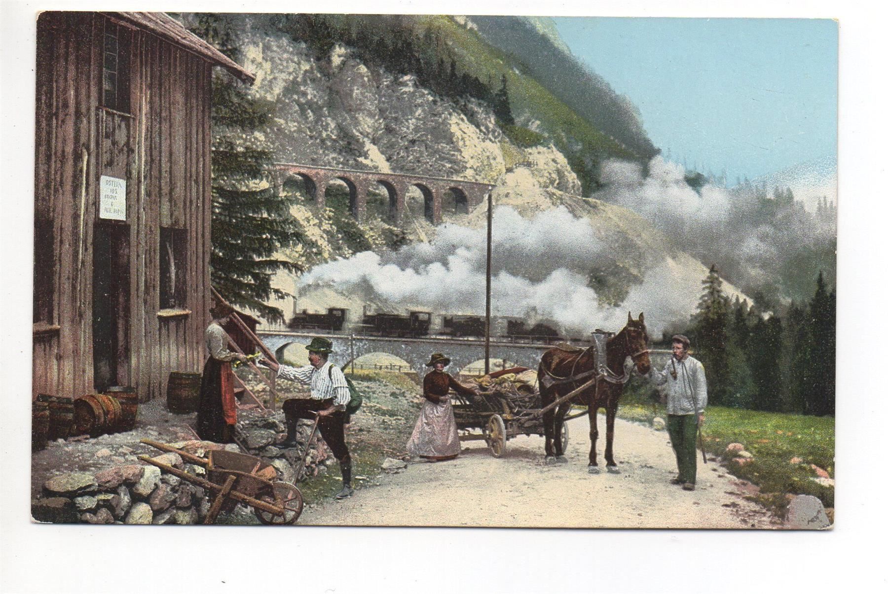 Cartoline postali: ALBULABAHN Pferde-Fuhrwerk – Nuovo (secondo la descrizione) da Jona venduto da philajona