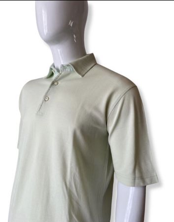 Polo Loro Piana homme vert clair taille L longueur 73cm larg