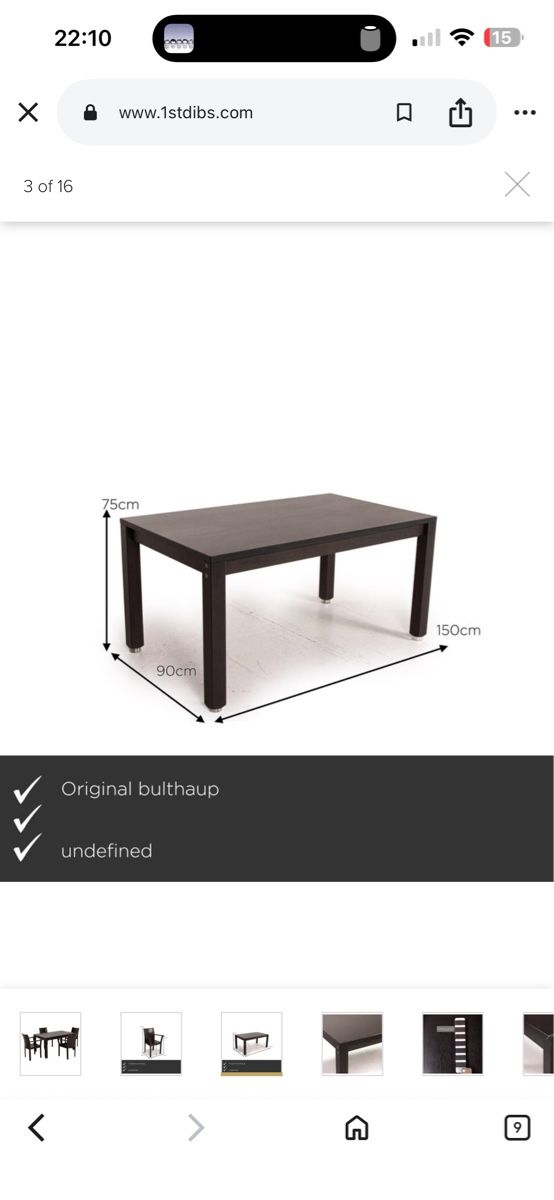 Set di tavolo e panche: Original Bulthaup Solid Wood Dining Table Set with 5 Chairs – Usato da Uhwiesen venduto da CelineDior 7