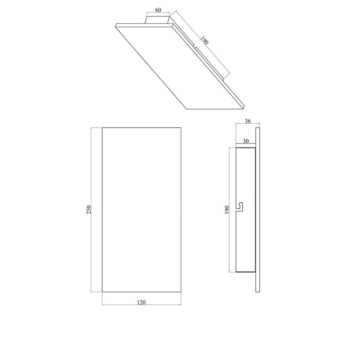 Lampade: LED Wandleuchte, Schiefer Design – Nuovo (secondo la descrizione) da Kreuzlingen venduto da Smart-Light 2