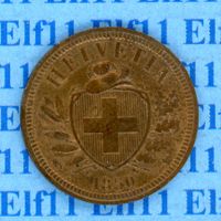 CHF___0.02 1850 stgl * nigelnagelneu! 2 Rappen