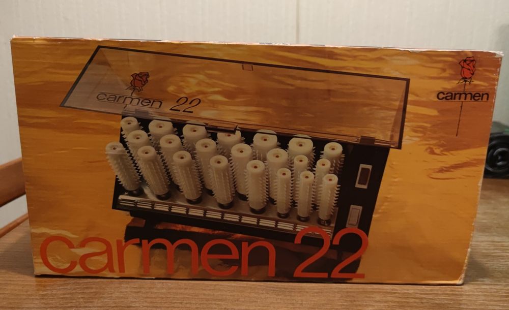 Appareil à Bigoudis Chauffants Carmen Curlers K20 Vintage - 600W, 20 Bigoudis, Occasion Très Bon état