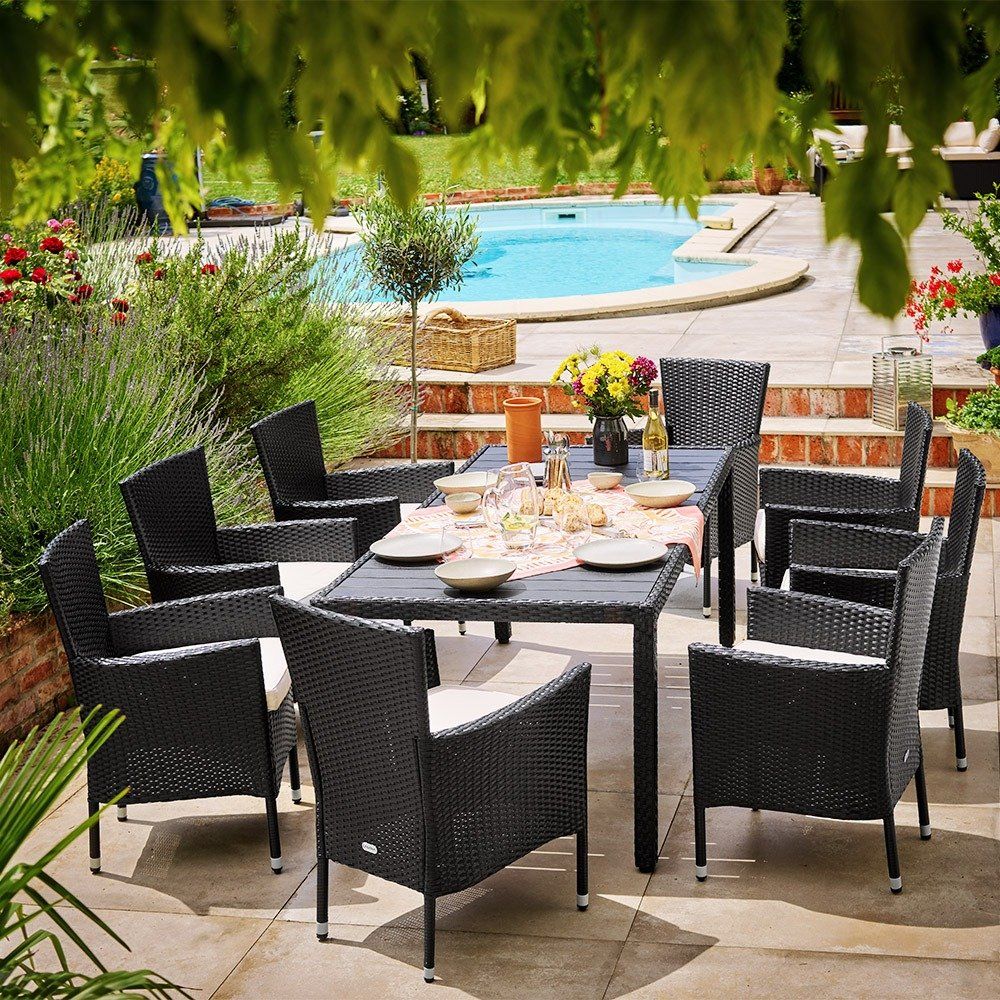 Set de table et chaises: Polyrattan Sitzgruppe 9 teilig – Neuf avec emballage d'origine à Winterthur par aredo 9