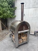 Holzofen mit Thermometer fahrbar 