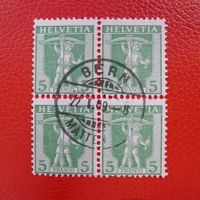 1908: Nr.103 Viererblock m.Zentrum-Stempel BERN, Kat: 1800.-