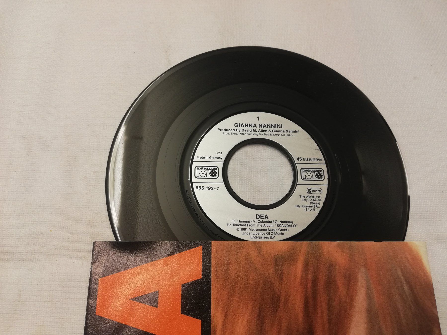 Dischi in vinile: GIANNA NANNINI - DEA (SINGLE 7") – Usato da Bern venduto da Vinylsound.ch 2