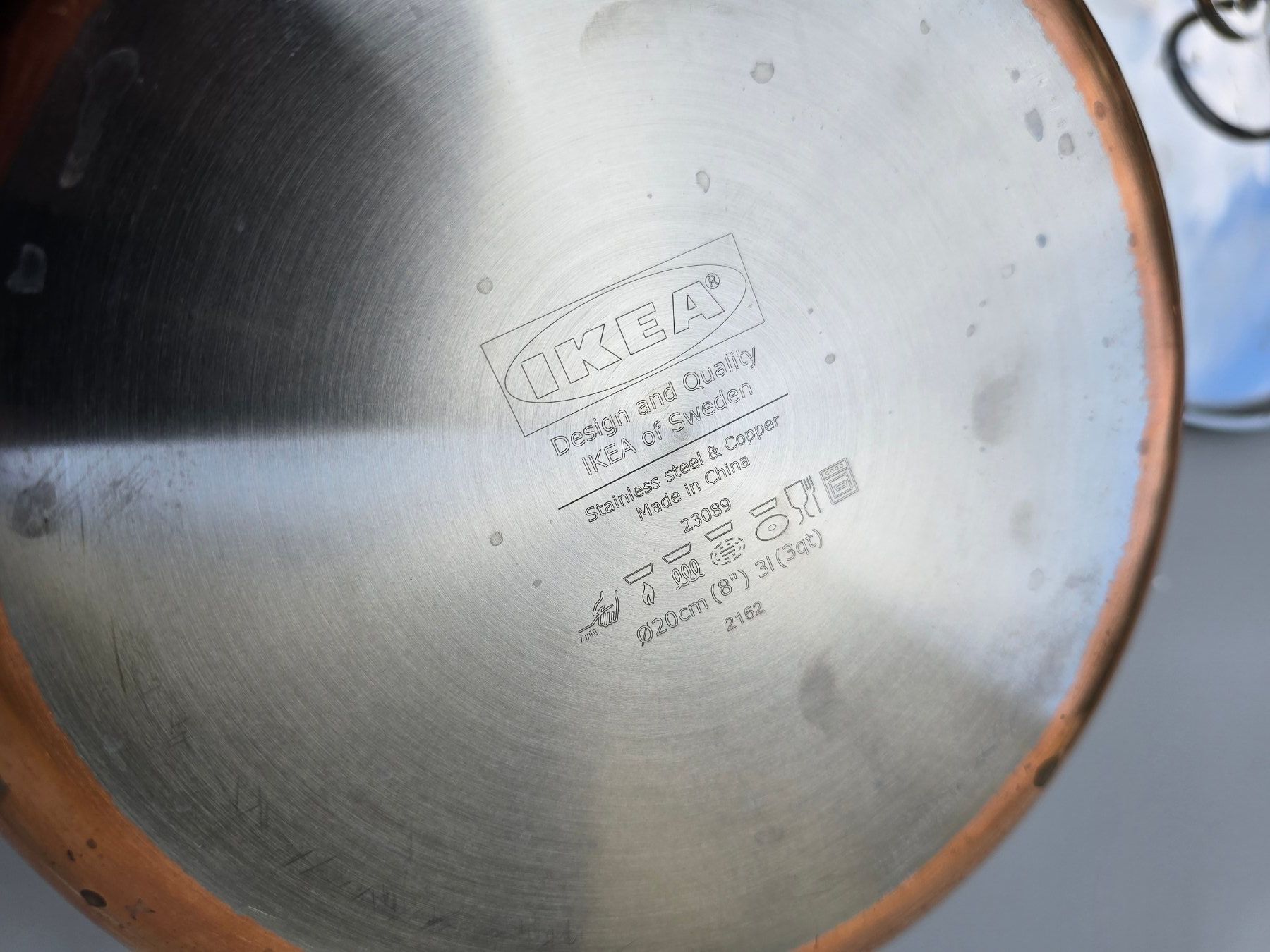 Ikea Pentole: Metall: IKEA Kupfertopf mit Deckel Durchmesser ca. 20 cm – Nuovo (secondo la descrizione) da Romanshorn venduto da Rachacha 3