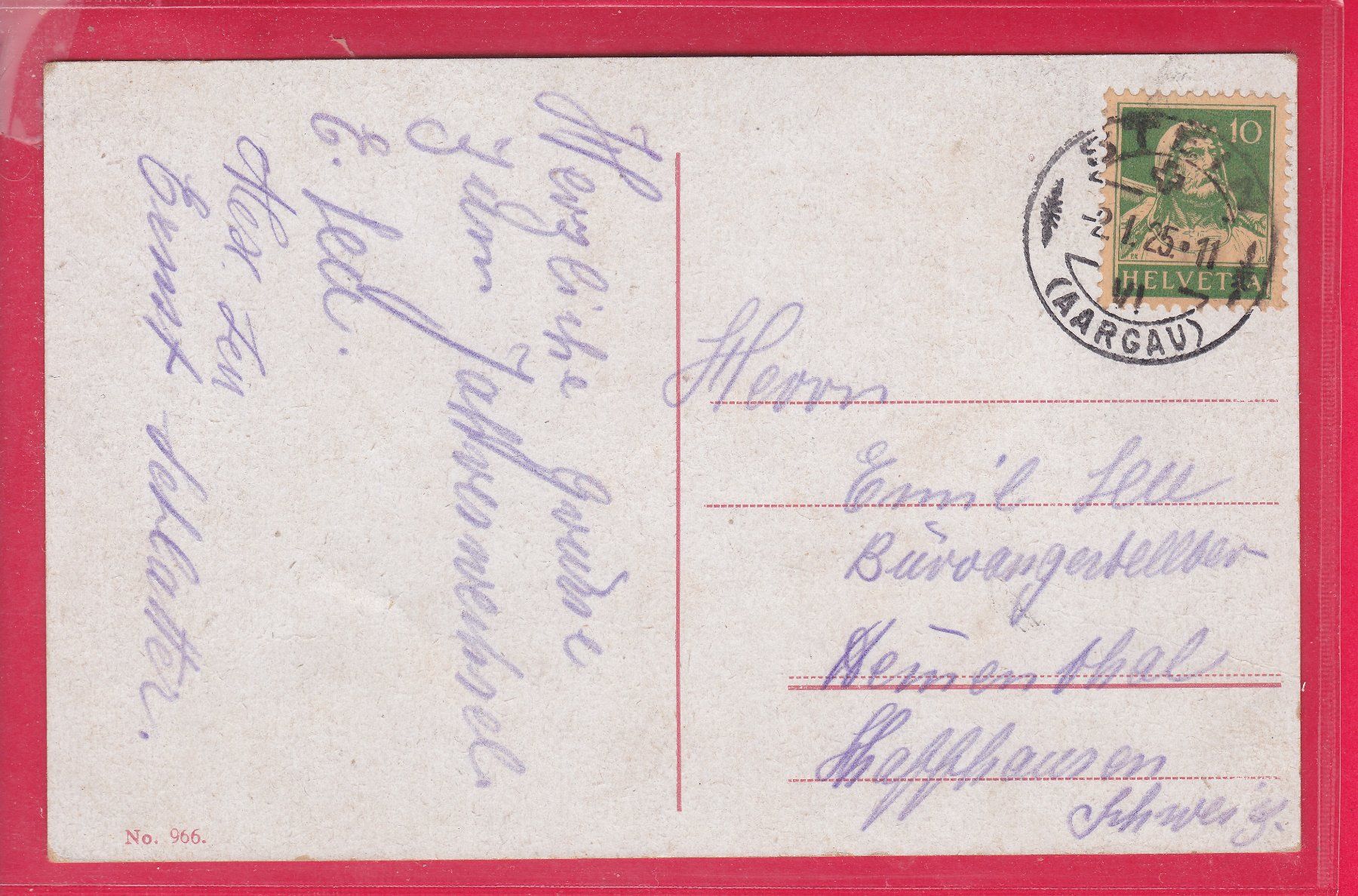 Ansichtskarten: BASEL, SPALENVORSTADT, 2.1.1925 – Gebraucht aus Oberrieden von Gebirgsstelze 1