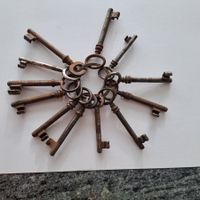 12 alte Schlüsseln mit unterschiedlichen Gr...