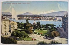 Genf Place des Alpes et Mont-Blanc 1911