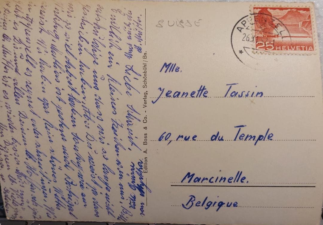 Ansichtskarten: APPENZELL - Fliegeraufnahme - 1952 – Gebraucht aus Delémont von Domdom1 1