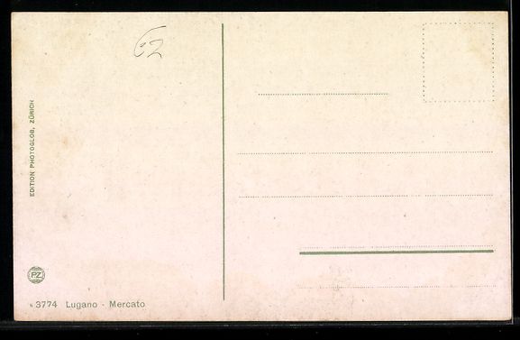 Cartoline postali: AK Lugano, Mercato – Usato da Berlin venduto da bartko-reher 1