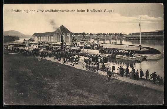 Cartoline postali: Augst, Eröffnung der Grossschiffahrtssc – Usato da Berlin venduto da bartko-reher