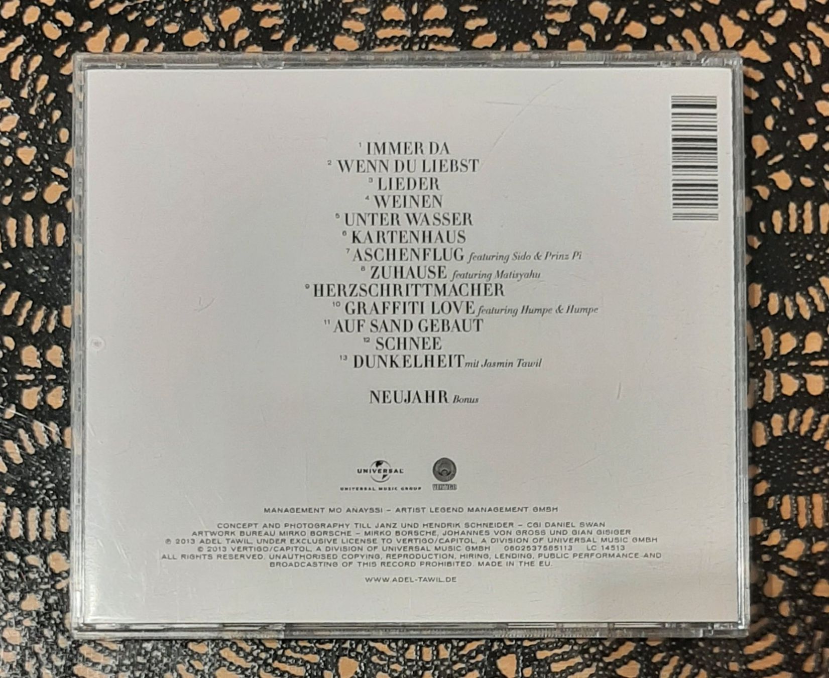CD: Adel Tawil - Lieder, DE Pop CD Album 2013 – Usato da Amriswil venduto da Celini3 1