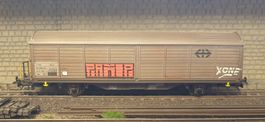 WAGON HBIS, SBB-CFF, ROCO 4341, PATINE + GRAFFITIS