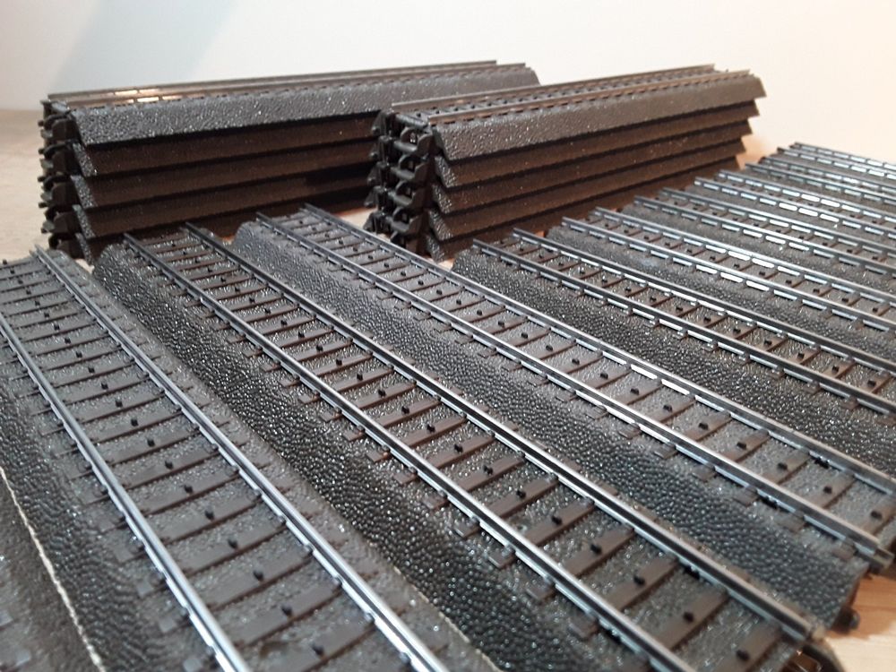 NOCH Easy Track Trasse Gerade 188mm - Zweigleisige Modellbahntrasse Für Märklin C-Gleis