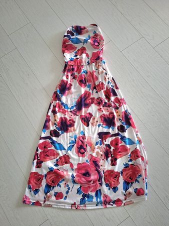 Blumenkleid, Sommerkleid, Grösse S/ M, schulterfrei, neu!