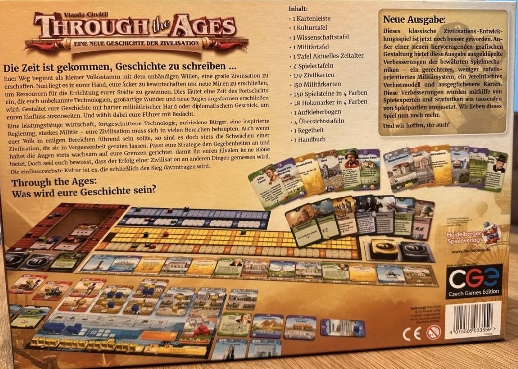 Giochi: Through the Ages - Eine neue Geschichte der Zivilisation – Nuovo (secondo la descrizione) da Wald ZH venduto da Judithz 1