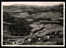 AK St. Anton /App., Flugaufnahme mit Oberegg und Bodensee