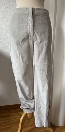 Pantalon Fabiana Filippi velours gris clair, taille 40 L