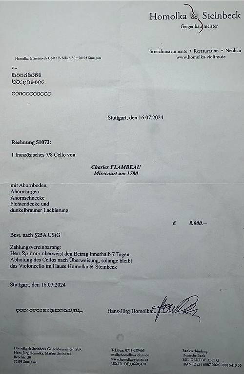 Strumenti musicali: 7/8 Cello – Usato da herzogenbuchsee venduto da lionel16 3