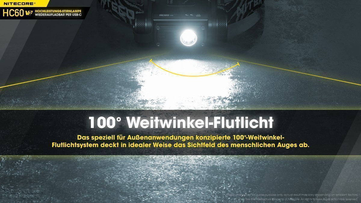 NiteCore Lampen: Nitecore HC60 V2 - Kopflampe 1200 Lumen, – Neu und originalverpackt aus Grüningen von Prolumin 5