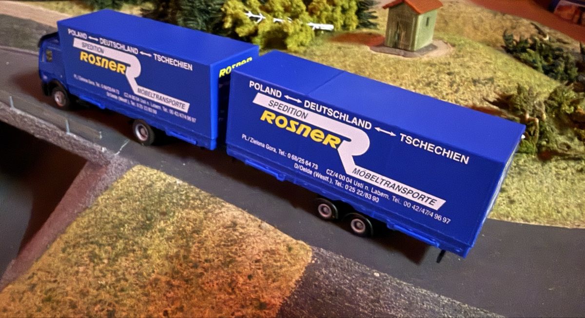Faller Modelleisenbahnen: Faller Car-System Lkw 1602 Rosner Transport H0 – Gebraucht aus Bauma von Shotgunmann 3