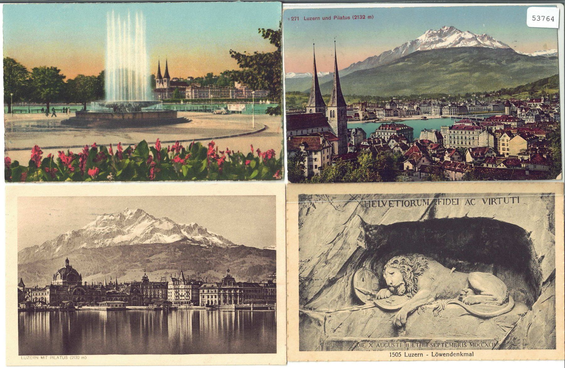 Cartoline postali: 4 AK - Luzern – Usato da Ettingen venduto da Kartenplanet