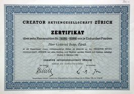 Creator AG Zürich, Zürich - 1952